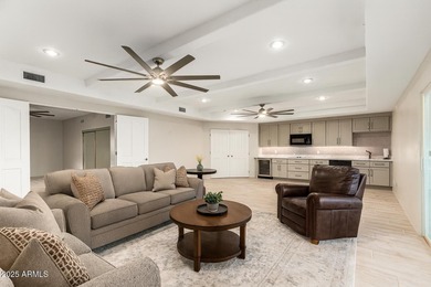 This stunning home is perfectly positioned on the Red Mountain on Red Mountain Ranch Country Club in Arizona - for sale on GolfHomes.com, golf home, golf lot