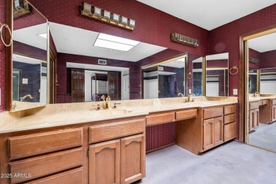 Located in a cozy 12-home community, this 3-bedroom, 2-bathroom on Mesa Country Club in Arizona - for sale on GolfHomes.com, golf home, golf lot