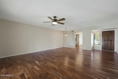 BEAUTIFUL ACAIA WOOD FLOORS greet you upon entering this 2 on Fountain of the Sun Country Club in Arizona - for sale on GolfHomes.com, golf home, golf lot