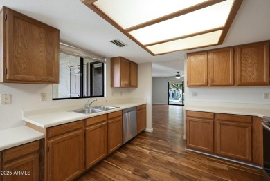 BEAUTIFUL ACAIA WOOD FLOORS greet you upon entering this 2 on Fountain of the Sun Country Club in Arizona - for sale on GolfHomes.com, golf home, golf lot