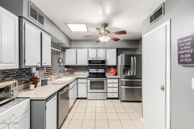 Sweet, quiet patio home with new finishing touches. Rich wood on Sun City Lakes West and East in Arizona - for sale on GolfHomes.com, golf home, golf lot