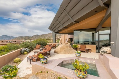 This contemporary home offers exceptionally elevated & stunning on Desert Mountain Golf Club - Renegade Course in Arizona - for sale on GolfHomes.com, golf home, golf lot