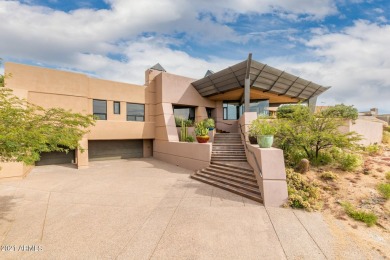 This contemporary home offers exceptionally elevated & stunning on Desert Mountain Golf Club - Renegade Course in Arizona - for sale on GolfHomes.com, golf home, golf lot
