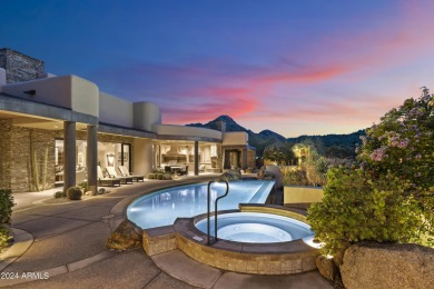 This stunning Terry Kilbane-designed home sits on an interior on Troon Country Club in Arizona - for sale on GolfHomes.com, golf home, golf lot