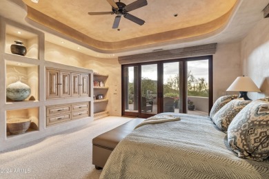 This stunning Terry Kilbane-designed home sits on an interior on Troon Country Club in Arizona - for sale on GolfHomes.com, golf home, golf lot