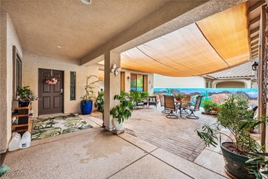 Stunning home with casita, gated courtyard, and lush on Mountain Falls Golf Course in Nevada - for sale on GolfHomes.com, golf home, golf lot
