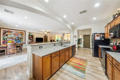 Stunning home with casita, gated courtyard, and lush on Mountain Falls Golf Course in Nevada - for sale on GolfHomes.com, golf home, golf lot