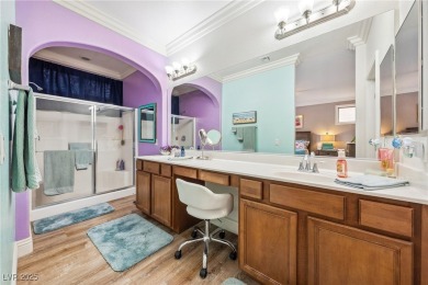 Stunning home with casita, gated courtyard, and lush on Mountain Falls Golf Course in Nevada - for sale on GolfHomes.com, golf home, golf lot