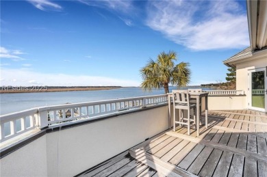 This exclusive property, nestled on one of only 32 deep-water on Colleton River Plantation Club in South Carolina - for sale on GolfHomes.com, golf home, golf lot