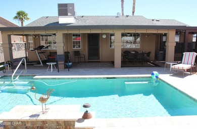 Quiet cul-de-sac location, level driveway, RV parking with full on London Bridge Golf Course in Arizona - for sale on GolfHomes.com, golf home, golf lot