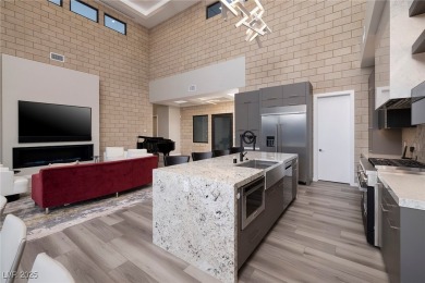 This stunning single-story smart home blends luxury with on Reflection Bay Golf Club in Nevada - for sale on GolfHomes.com, golf home, golf lot
