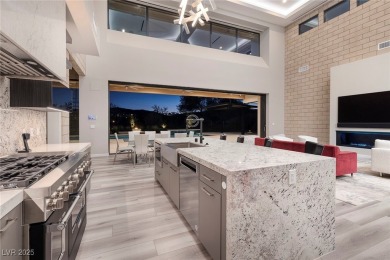 This stunning single-story smart home blends luxury with on Reflection Bay Golf Club in Nevada - for sale on GolfHomes.com, golf home, golf lot