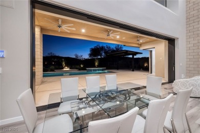 This stunning single-story smart home blends luxury with on Reflection Bay Golf Club in Nevada - for sale on GolfHomes.com, golf home, golf lot