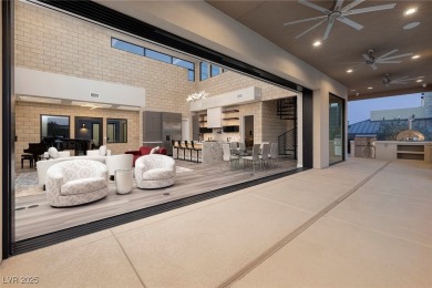This stunning single-story smart home blends luxury with on Reflection Bay Golf Club in Nevada - for sale on GolfHomes.com, golf home, golf lot