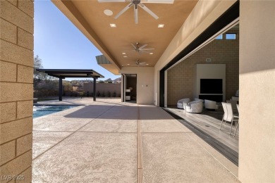 This stunning single-story smart home blends luxury with on Reflection Bay Golf Club in Nevada - for sale on GolfHomes.com, golf home, golf lot
