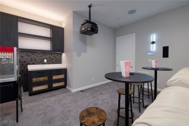 This stunning single-story smart home blends luxury with on Reflection Bay Golf Club in Nevada - for sale on GolfHomes.com, golf home, golf lot