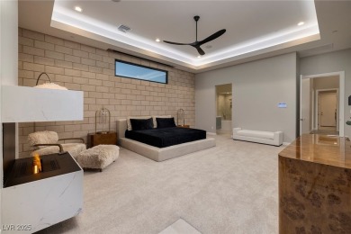 This stunning single-story smart home blends luxury with on Reflection Bay Golf Club in Nevada - for sale on GolfHomes.com, golf home, golf lot
