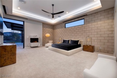 This stunning single-story smart home blends luxury with on Reflection Bay Golf Club in Nevada - for sale on GolfHomes.com, golf home, golf lot