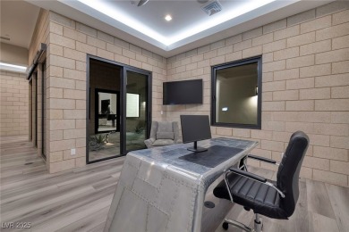 This stunning single-story smart home blends luxury with on Reflection Bay Golf Club in Nevada - for sale on GolfHomes.com, golf home, golf lot