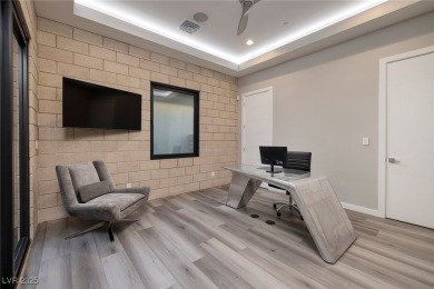 This stunning single-story smart home blends luxury with on Reflection Bay Golf Club in Nevada - for sale on GolfHomes.com, golf home, golf lot