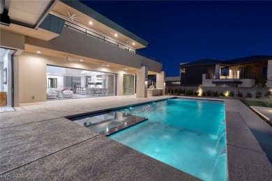 This stunning single-story smart home blends luxury with on Reflection Bay Golf Club in Nevada - for sale on GolfHomes.com, golf home, golf lot