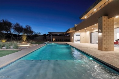 This stunning single-story smart home blends luxury with on Reflection Bay Golf Club in Nevada - for sale on GolfHomes.com, golf home, golf lot