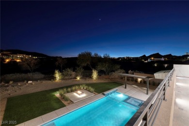 This stunning single-story smart home blends luxury with on Reflection Bay Golf Club in Nevada - for sale on GolfHomes.com, golf home, golf lot