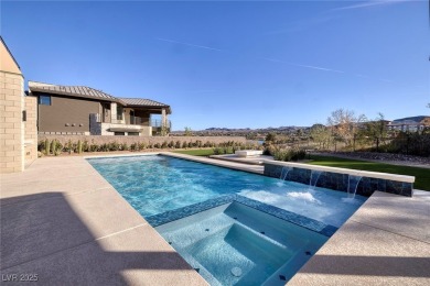 This stunning single-story smart home blends luxury with on Reflection Bay Golf Club in Nevada - for sale on GolfHomes.com, golf home, golf lot
