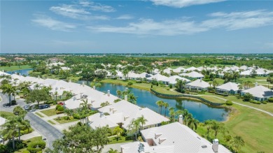 Lovely bright light waterfront villa, with enclosed porch plus on Oak Harbor Country Club in Florida - for sale on GolfHomes.com, golf home, golf lot