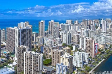 Enjoy breathtaking views from this corner end unit, overlooking on Ala Wai Golf Course in Hawaii - for sale on GolfHomes.com, golf home, golf lot