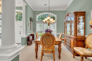 Stately and elegant 4BR residence with an office and 3.5 baths on Island West Golf Club in South Carolina - for sale on GolfHomes.com, golf home, golf lot
