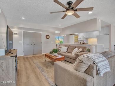 Welcome to your updated retreat in Sun City! This charming 2-bed on Sun City Lakes West and East in Arizona - for sale on GolfHomes.com, golf home, golf lot