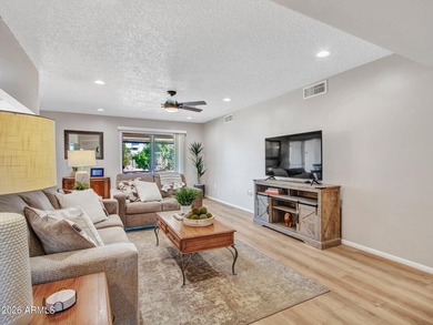 Welcome to your updated retreat in Sun City! This charming 2-bed on Sun City Lakes West and East in Arizona - for sale on GolfHomes.com, golf home, golf lot