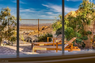 Perched along the side of a dramatic cliff with no rear on Reflection Bay Golf Club in Nevada - for sale on GolfHomes.com, golf home, golf lot