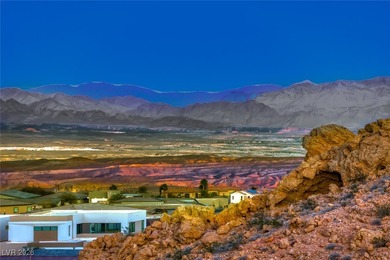 Perched along the side of a dramatic cliff with no rear on Reflection Bay Golf Club in Nevada - for sale on GolfHomes.com, golf home, golf lot
