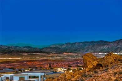 Perched along the side of a dramatic cliff with no rear on Reflection Bay Golf Club in Nevada - for sale on GolfHomes.com, golf home, golf lot
