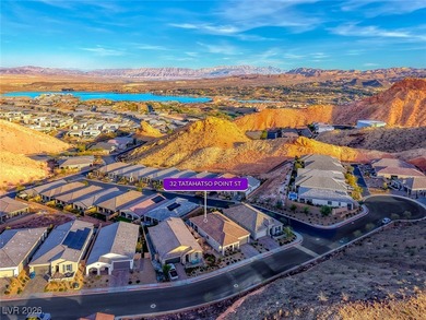 Perched along the side of a dramatic cliff with no rear on Reflection Bay Golf Club in Nevada - for sale on GolfHomes.com, golf home, golf lot