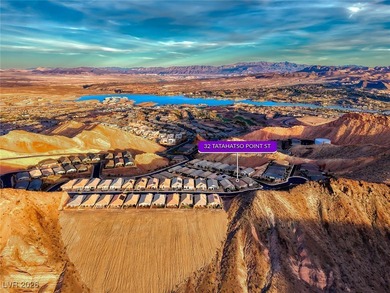 Perched along the side of a dramatic cliff with no rear on Reflection Bay Golf Club in Nevada - for sale on GolfHomes.com, golf home, golf lot