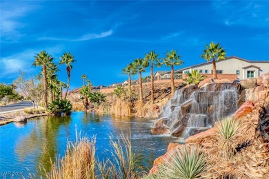 Perched along the side of a dramatic cliff with no rear on Reflection Bay Golf Club in Nevada - for sale on GolfHomes.com, golf home, golf lot