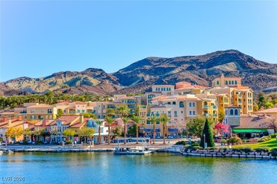 Perched along the side of a dramatic cliff with no rear on Reflection Bay Golf Club in Nevada - for sale on GolfHomes.com, golf home, golf lot
