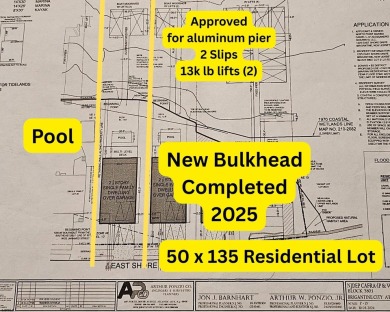 RARE BAYFRONT DEVELOPMENT OPPORTUNITY: 50x135 Lot with New on The Links At Brigantine Beach in New Jersey - for sale on GolfHomes.com, golf home, golf lot