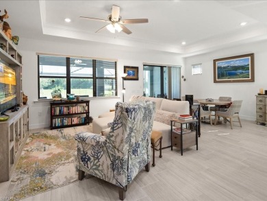 This 2024 PALMARY model smart home is move-in ready and could on Valencia Golf and Country Club in Florida - for sale on GolfHomes.com, golf home, golf lot