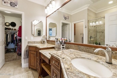 Stunning views of double fairways, the San Tan and Superstition on Oakwood Golf Club  in Arizona - for sale on GolfHomes.com, golf home, golf lot