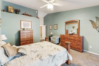 Significantly altered 3BR, 2BA Solano model on the walking path on Oakwood Golf Club  in Arizona - for sale on GolfHomes.com, golf home, golf lot