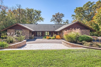 You will love this sprawling hillside ranch with a walk out on Prestwick Country Club in Illinois - for sale on GolfHomes.com, golf home, golf lot