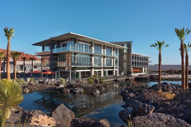 Striking contemporary new construction set on .66 acres with on Entrada at Snow Canyon in Utah - for sale on GolfHomes.com, golf home, golf lot