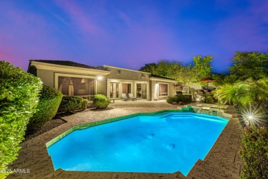Spectacular single-level home with panoramic city light & on Sanctuary Golf Course At WestWorld in Arizona - for sale on GolfHomes.com, golf home, golf lot