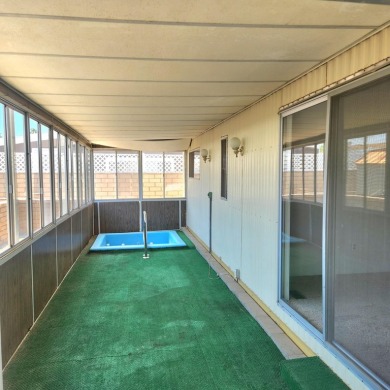 This property is light, bright and has a unique 2 bed/2 bath on Palm Desert Greens Country Club in California - for sale on GolfHomes.com, golf home, golf lot
