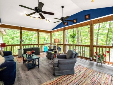 Move-in ready w/many updates, low maintenance yard & seasonal on Rumbling Bald Resort on Lake Lure in North Carolina - for sale on GolfHomes.com, golf home, golf lot