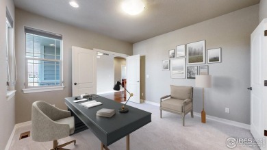 Experience the best of both worlds: watch golfers tee off across on Highland Meadows Golf Course in Colorado - for sale on GolfHomes.com, golf home, golf lot